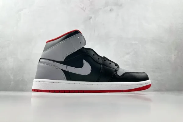 Jordan Air Jordan 1 Mid Grey Black - Image 2