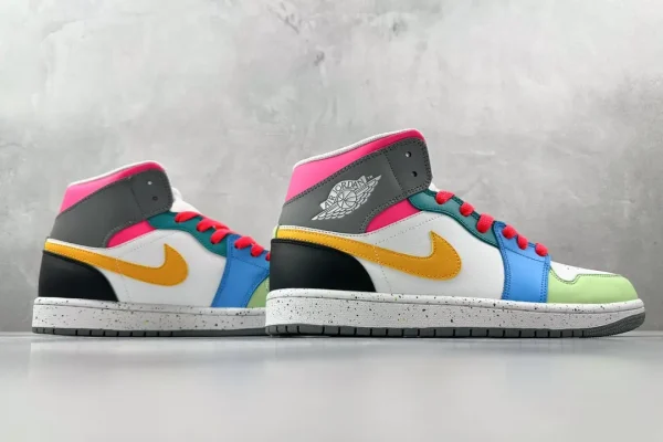 Jordan Air Jordan 1 Mid GS White Green Black - Image 6
