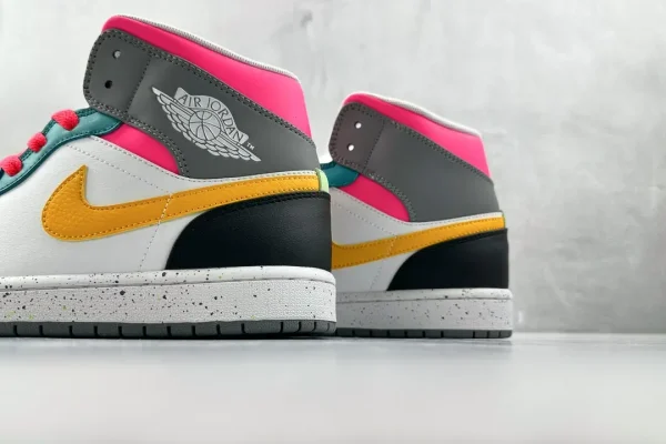 Jordan Air Jordan 1 Mid GS White Green Black - Image 8