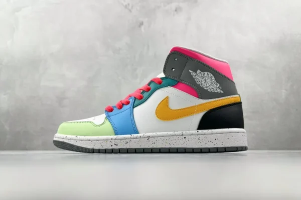 Jordan Air Jordan 1 Mid GS White Green Black