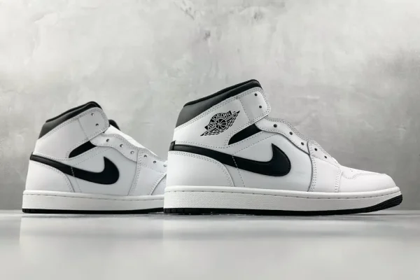 Jordan Air Jordan 1 Mid White Black - Image 6
