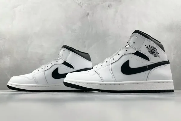 Jordan Air Jordan 1 Mid White Black - Image 5