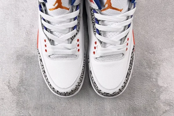 Air Jordan 3 Knicks White Blue Orange - Image 7