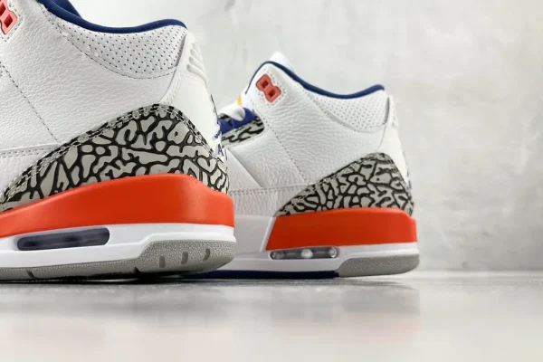 Air Jordan 3 Knicks White Blue Orange - Image 8