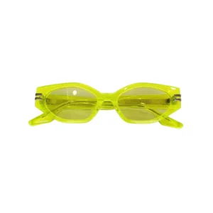 GHOST yellow sunglasses translucent plastic frame with metal hinge accents