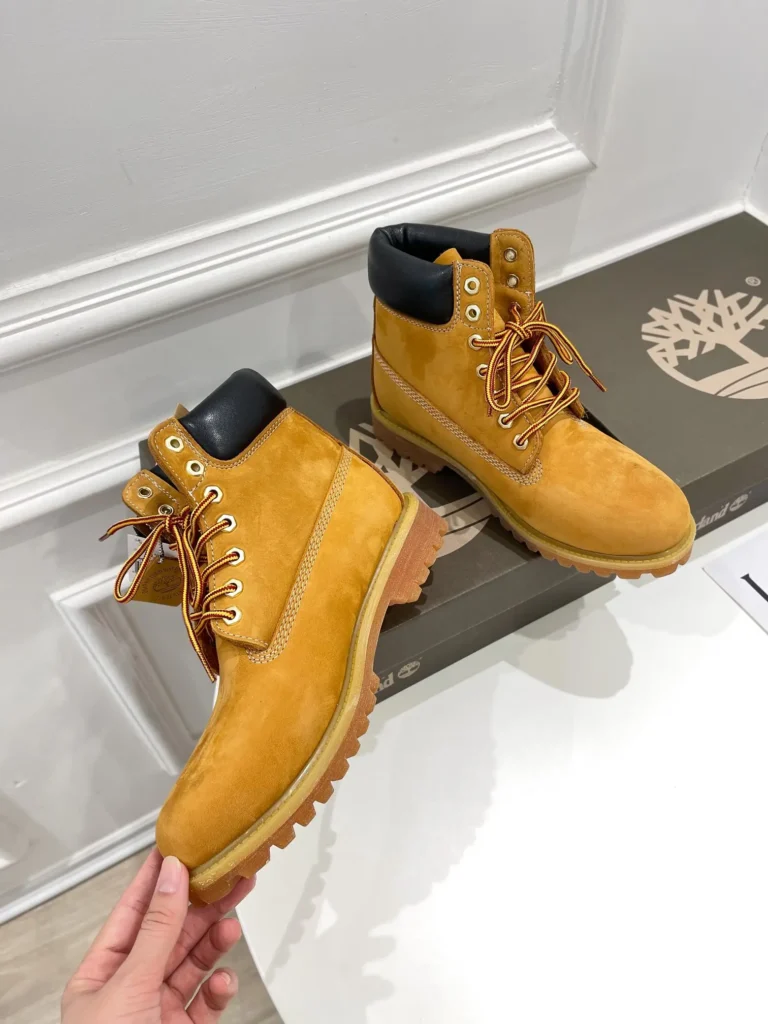 Timberland Classic 6-Inch Boot wheat yellow nubuck leather lace-up sneakers