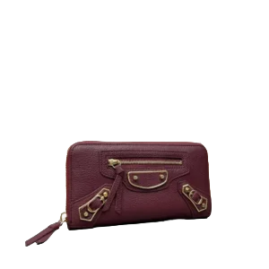 Balenciaga Wine Red Classic Retro Zipper Length