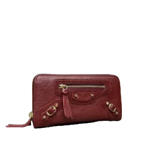 Balenciaga Wine Red Classic Retro Zipper Length