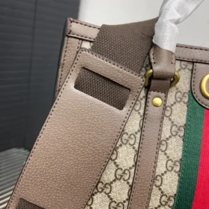 Gucci Ophidia shoulder bag medium beige GG canvas brown leather green red webbing strap