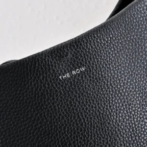The Row leather handbag black pebbled leather luxury accessory