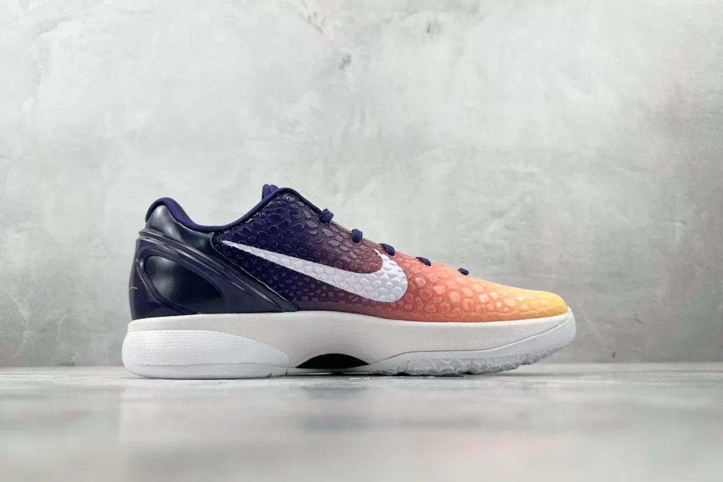 Nike Kobe 8 System black red gold gradient synthetic mesh sneakers