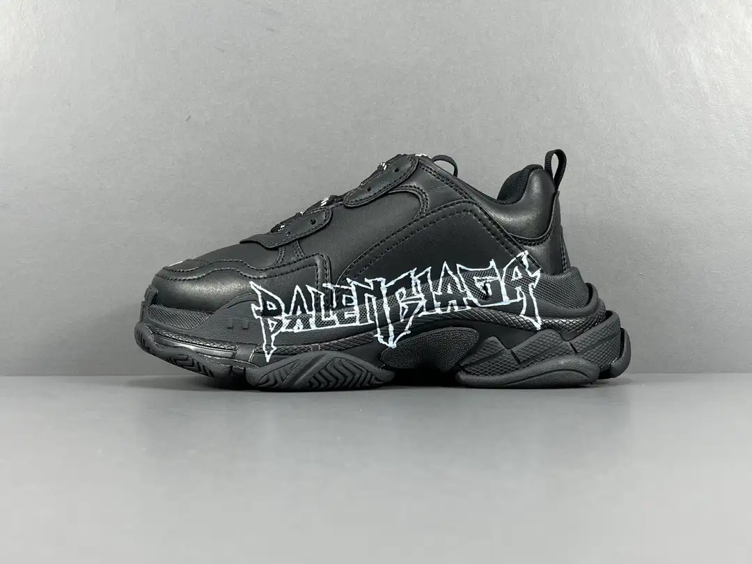 Black Balenciaga Tri le S Fabric Round Head