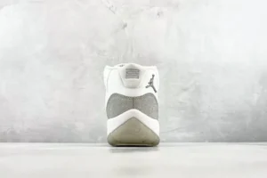 Nike Air Jordan 11 Retro 378037-100 white silver leather sneakers with mesh details