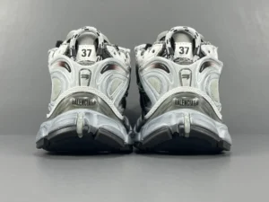Balenciaga Track 37 silver black white mesh leather sneakers reflective details rubber sole