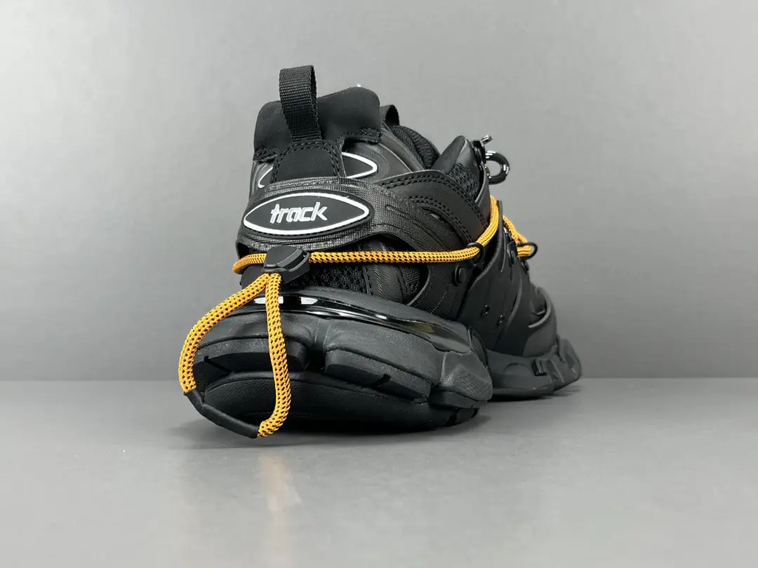 Balenciaga Track sneaker black yellow synthetic mesh and rubber material