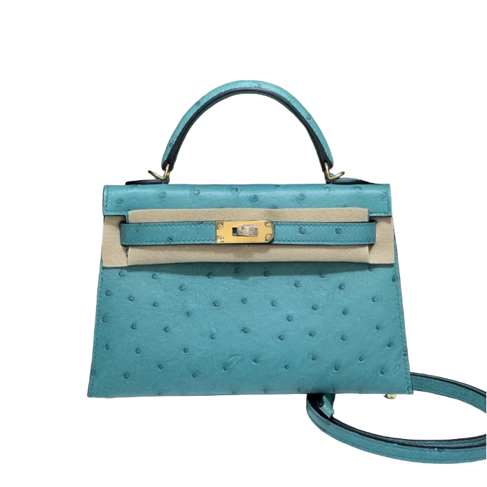 Kelly's second-generation 19CM peacock blue gold buckle