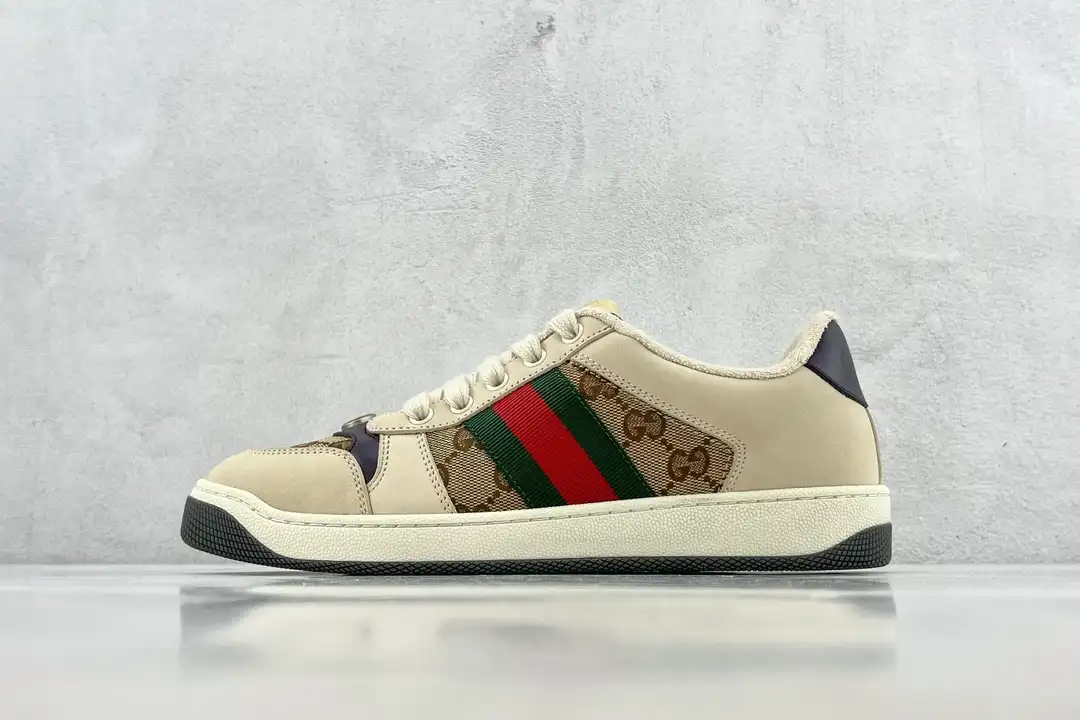 Gucci  Screener Distressed Leather