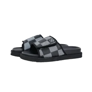 Lv Miami Damier Round Head One Word Slippers