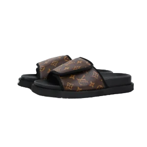 Lv Miami Damier Round Head One Word Slippers