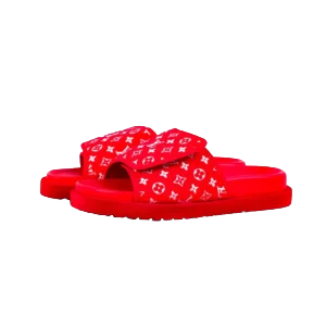 Lv Miami Damier Round Head One Word Slippers