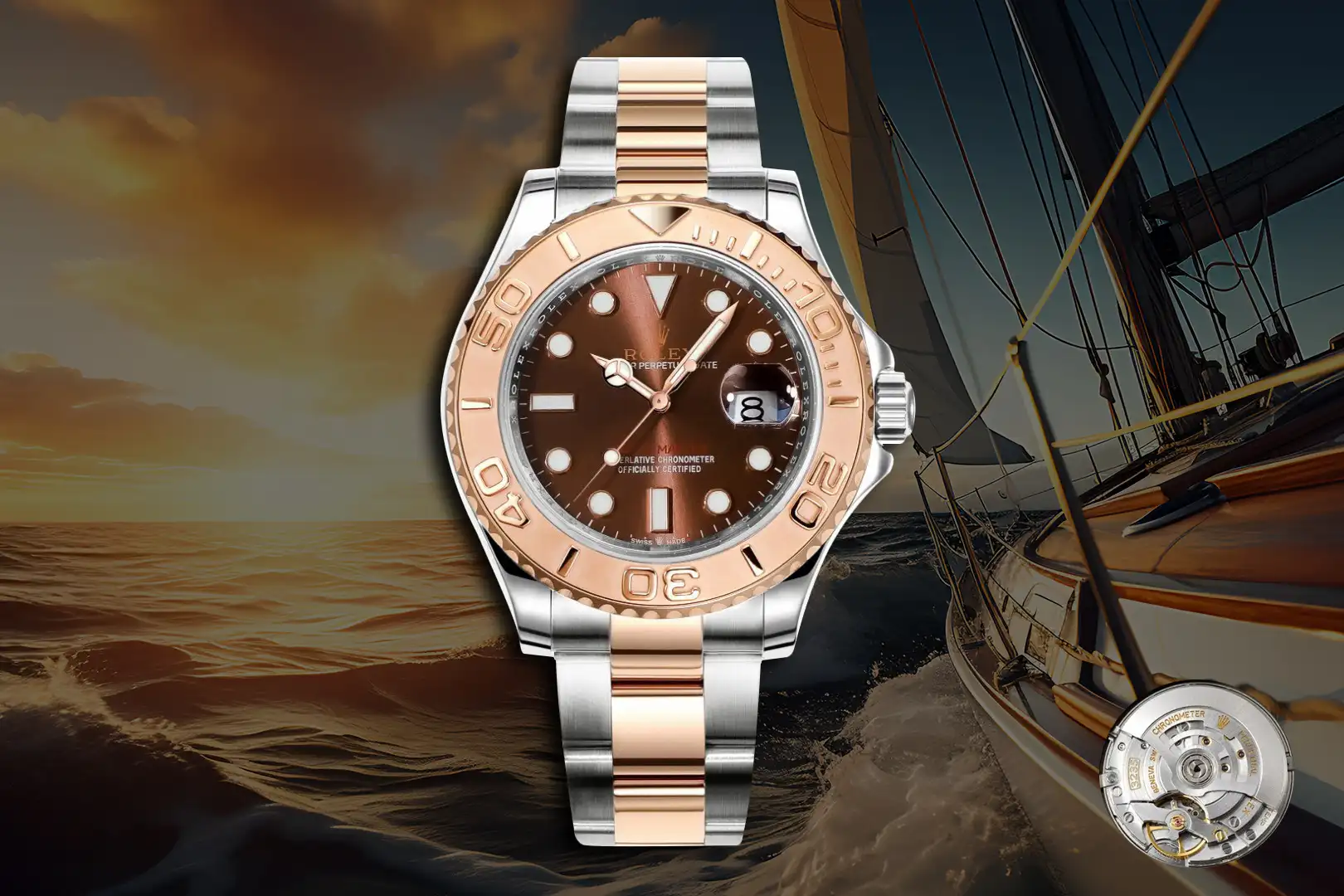 Rolex Yacht-Master 37 Rose Gold/Steel Chocolate Dial Oyster (126621-0001)