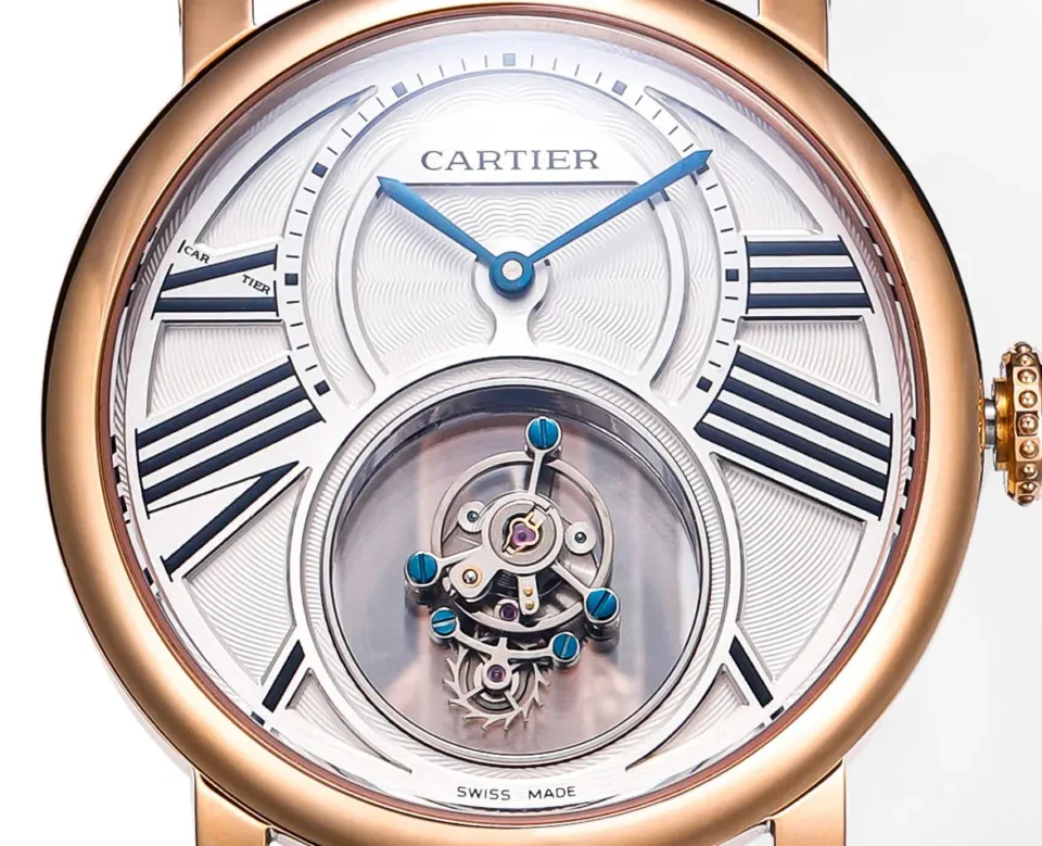 Cartier Rotonde Double Tourbillon Rose Gold 45mm Leather Strap Premium Edition