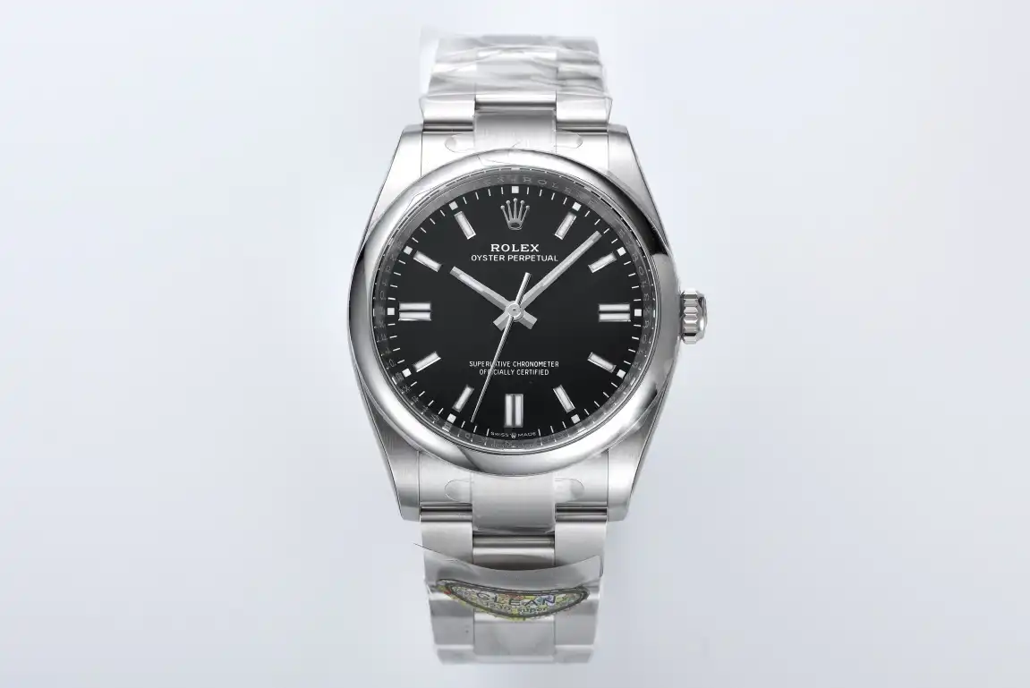Rolex Oyster Perpetual 41 Bright Black Dial Replica Watch – 124300-0002