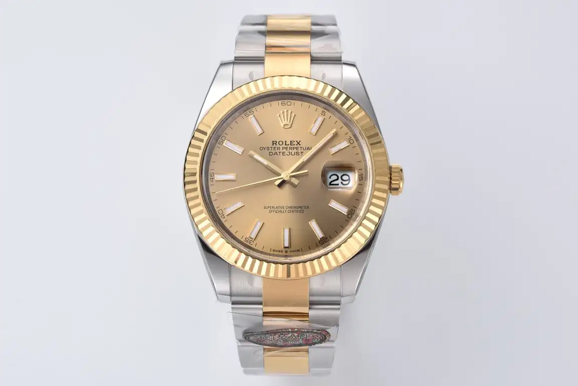 Rolex Datejust 41 Two-Tone  Yellow Gold Champagne Dial 126333-0021