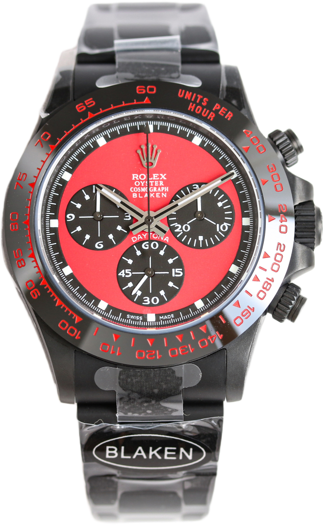 Rolex Daytona Red Dial Black Ceramic Bezel 40mm Black Oyster Bracelet Premium Edition