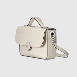 Gucci Diana Medium smooth leather bag off-white silver chain hardware