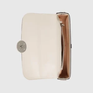 Chanel Classic Flap Small cream lambskin leather bag silver hardware interior zipper compartment