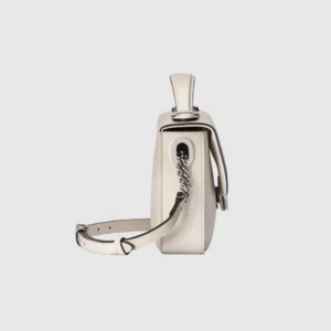 Chloé Tess medium beige leather crossbody bag with silver chain strap and buckle closure