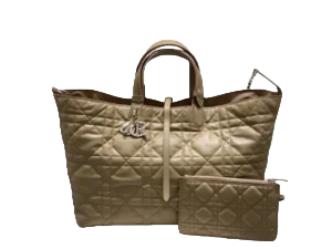 Dior Large Toujours Tote Bag-Brown Leather
