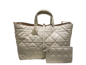 Dior Large Toujours Tote Bag-Beige Canvas Limited Edition