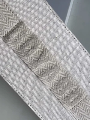 Dior tote bag strap white fabric with Dior woven logo and detailed stitching accessory