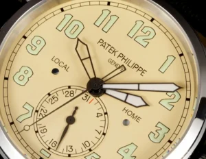 Patek Philippe Calatrava Pilot 5522A cream dial stainless steel watch with luminous markers
