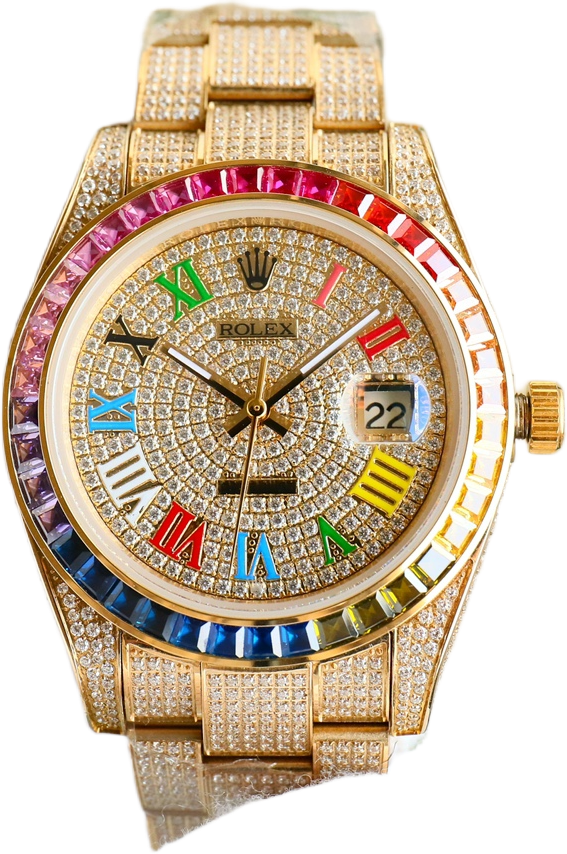 Rolex Day-Date Rainbow Diamond Dial 40mm President Bracelet Exclusive Edition