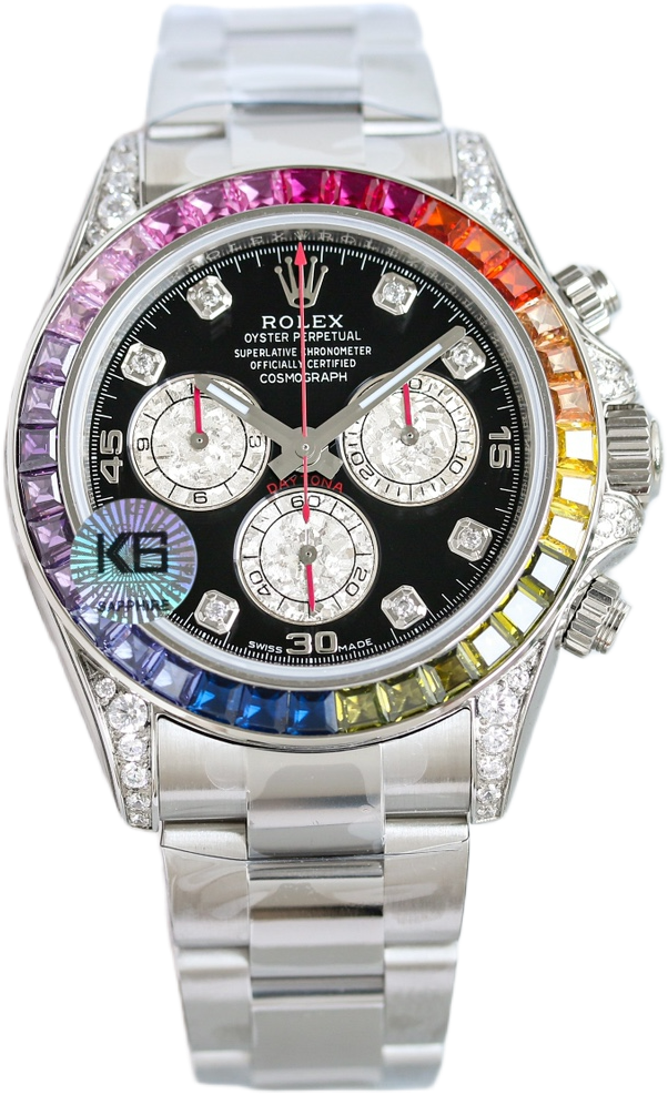 Rolex Daytona Rainbow Black Dial 40mm Oyster Bracelet Exclusive Edition