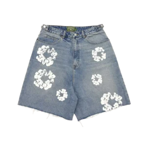 Denim Tears Cotton Flower Denim Shorts