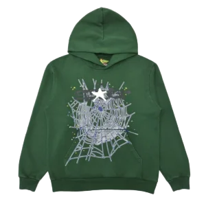 Sp5der Deep Green Bead Hoodie