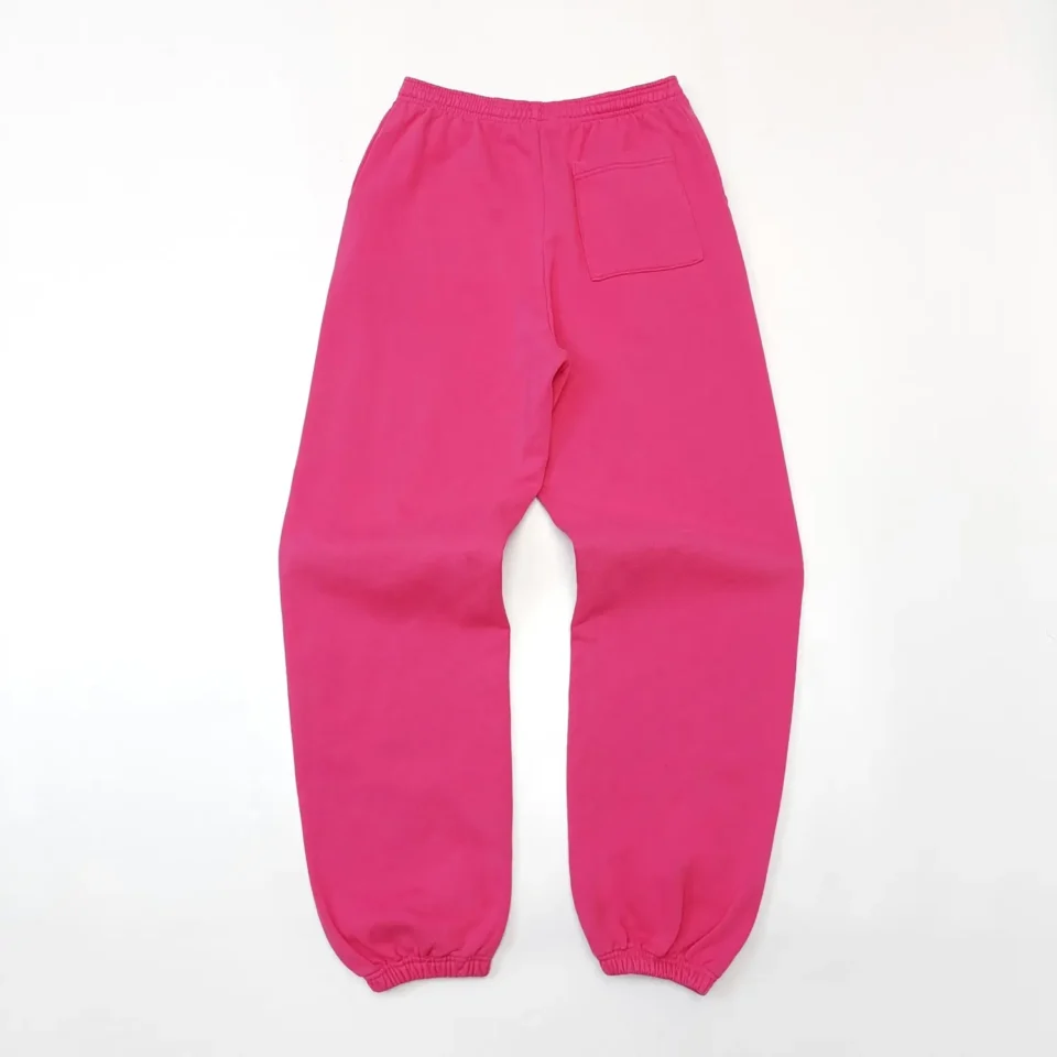 Repsgoat fleece sweatpants bright pink cotton blend elastic waistband and cuffs with back pocket