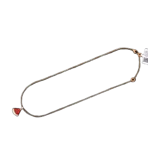 BVLGARI Diva fan-shaped red agate white mother of pearl small necklace with diamonds