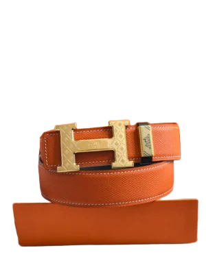 Hermes H Buckle Men Double-Sided Leather Belt 3.8cm
