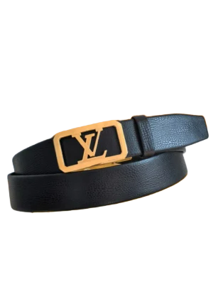 Louis Vuitton Men Automatic Buckle Leather Belt 3.5cm