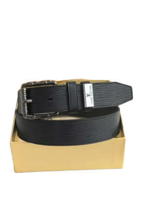 Louis Vuitton Men 35mm Leather Belt Full Grain Calfskin