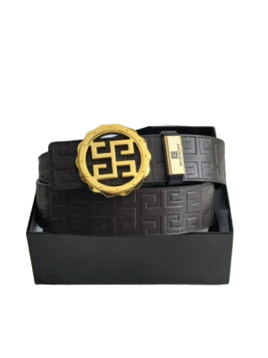 Givenchy Men Double-Sided Logo Leather Belt 4.0cm