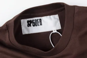 Repsgoat cotton t-shirt brown medium size soft fabric crew neck design