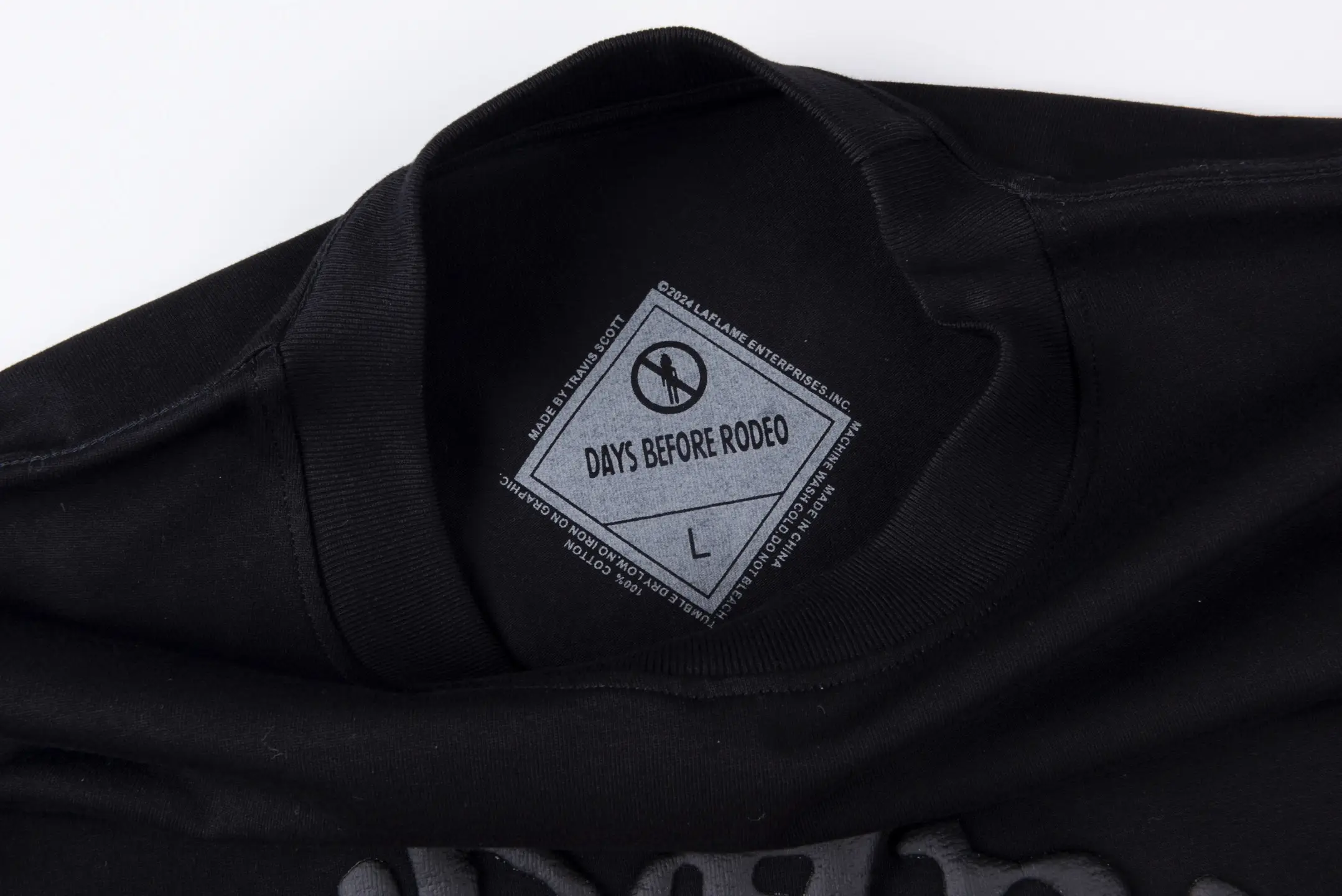 Days Before Rodeo black t-shirt large size cotton material with printed inner label