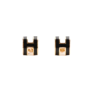 HERMES Love Magic Square Enamel Earrings