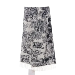Dior Sauvage Zoo Tassel Long Wool Scarf – Designer Fashion Scarf